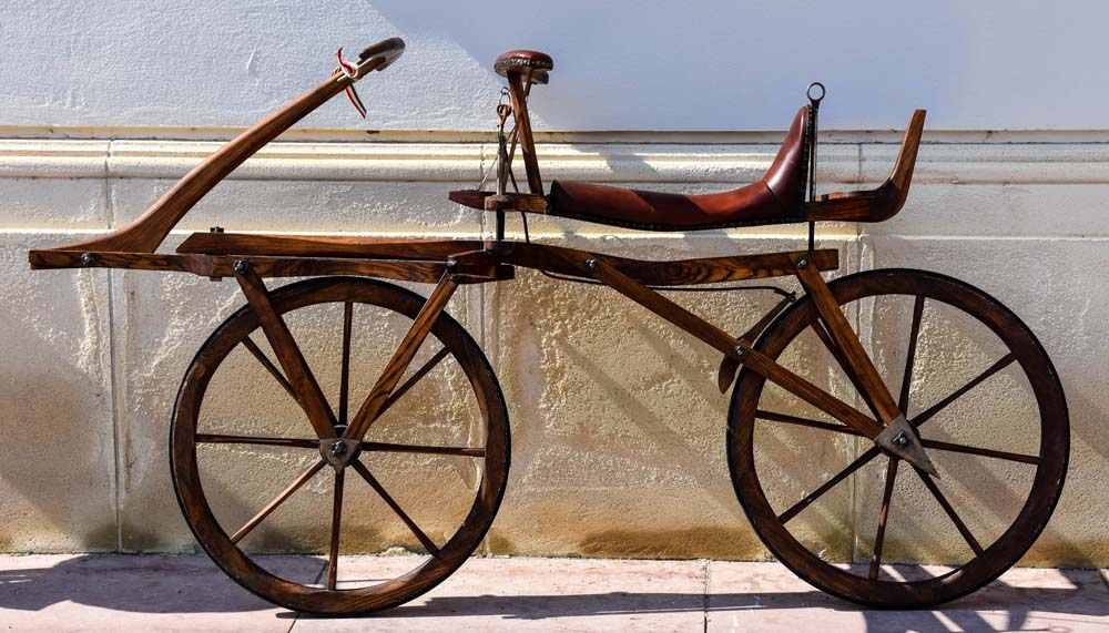 Dandy horse replica, an early bicycle