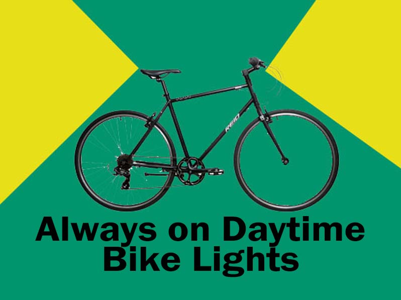 Bike image with lights in front and in the rear