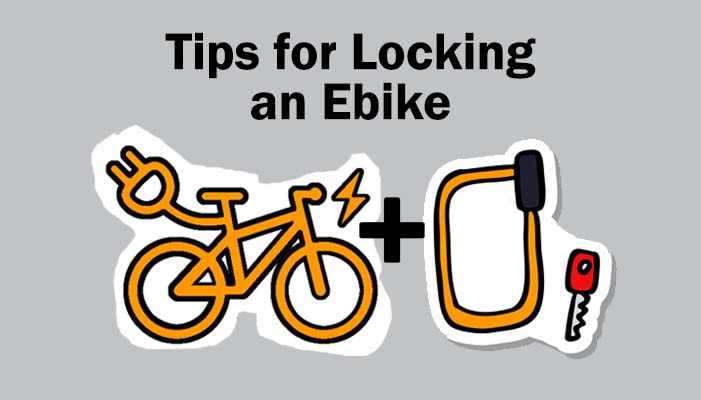 Ebike, lock and key image