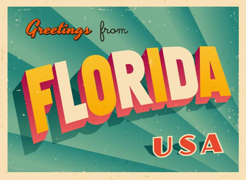 Greeings from Florida vintage postcard