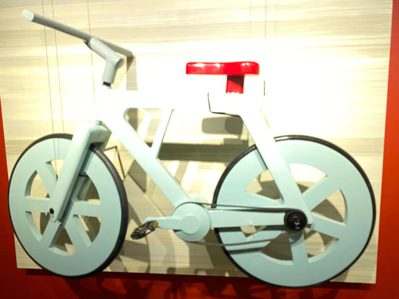 Unusual bicycle on display