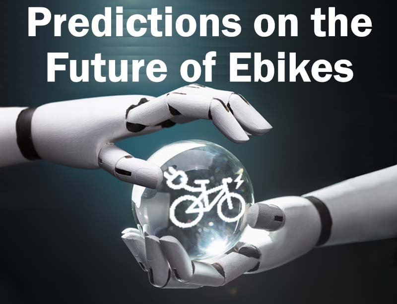 Robot hands holding a crystal ball with an ebike icon