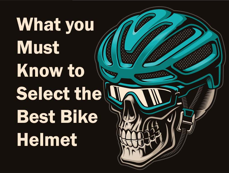 Skeleton wearing a bike helmet